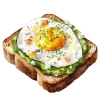 Pain de campagne, Avocat, Feta, Œuf poché supp : saumon ou bacon+3€