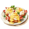 Oeufs, Sauce Hollandaise, Bacon
ou Saumon Avocat
